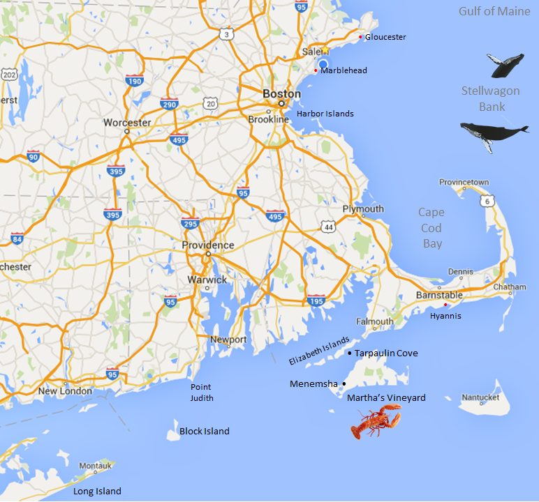 Cape Cod Nantucket Martha's Vineyard map