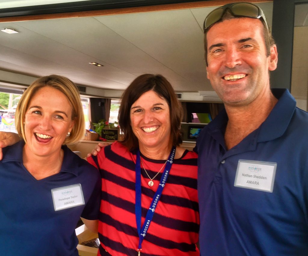 Sue with Penelope & Nate on AMARA 60' catamaran