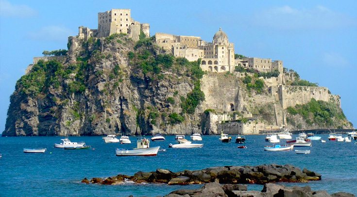 The island of Ischia in the Bay of Naples, Italy