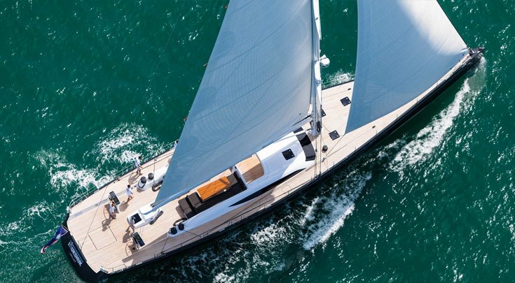 107ft Baltic sailing yacht INUKSHUK operates in the Carribbean