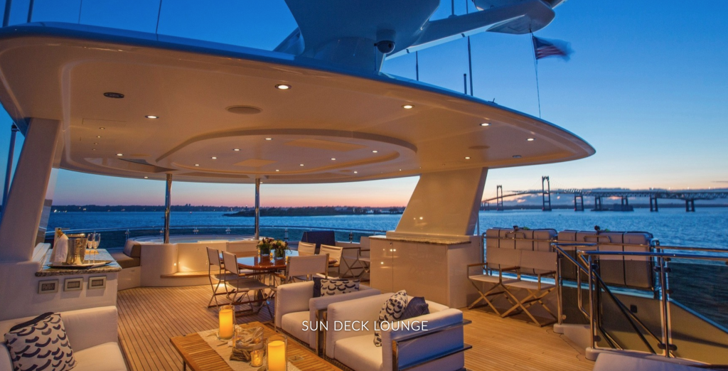 Sun Deck Lounge at Sunset M_Y FAR NIENTE