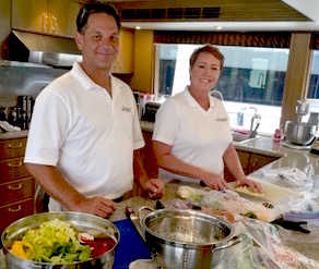 3rd place Deborah Roberts of the 120' Northcoast Motor Yacht LEGENDARY