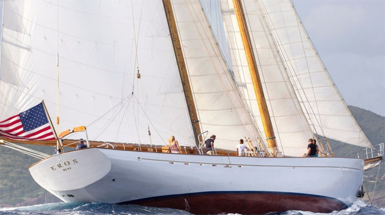 115' Classic Teak Schooner EROS has hosted many enduring celebrities and was commandeered to rescue soldiers from Dunkirk!