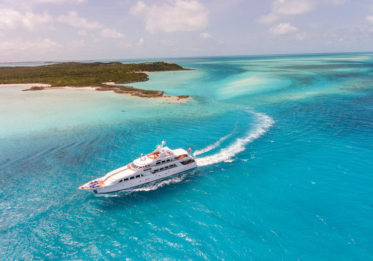 142ft Palmer Johnson motor yacht LADY J operates in the Caribbean