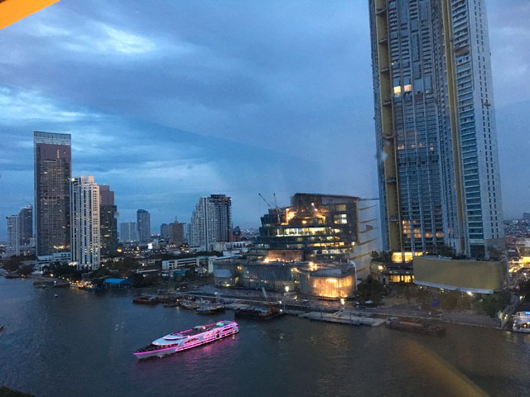 Harbor twilight in Bangkok, Thailand yachting fam trip in thailand
