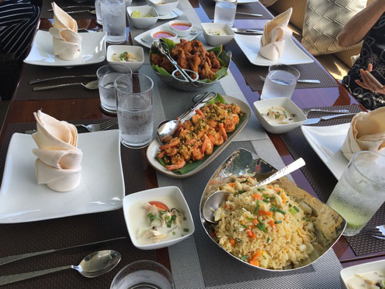 Thai food on fam trip in Phuket, thailand yachting fam trip in thailand