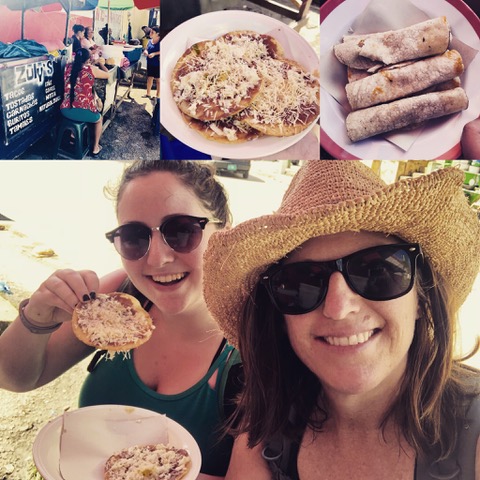 The Gearan sisters, Molly and Sue, sample the exciting local street food in Belize.