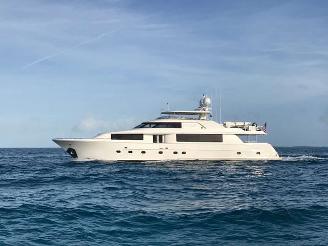 Main Shot 112ft Westport motor yacht BOXER at sea
