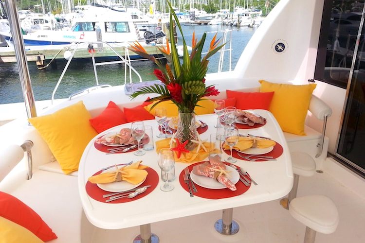 Al Fresco Dining in Cockpit on the S/Y Starfish