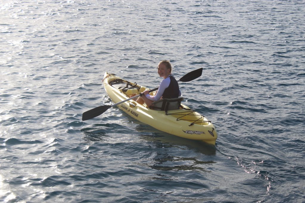 Ballard daughter in kayak off S-Y STARFISH