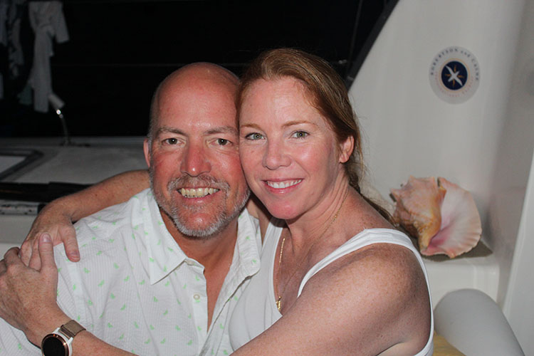 Michael and Anne Hug Deck of S-Y STARFISH