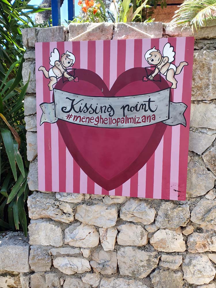 Kissing Point Banner from Palmizana Restaurant in Hvar, Croatia