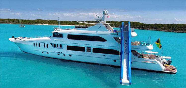 141ft Ares Marine motor yacht JUST ENOUGH operates in the Caribbean and the Bahamas