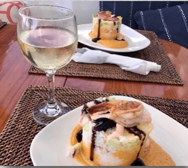 Wine and gorgeous dessert aboard 50ft St. Francis sailing catamaran PARADIGM SHIFT