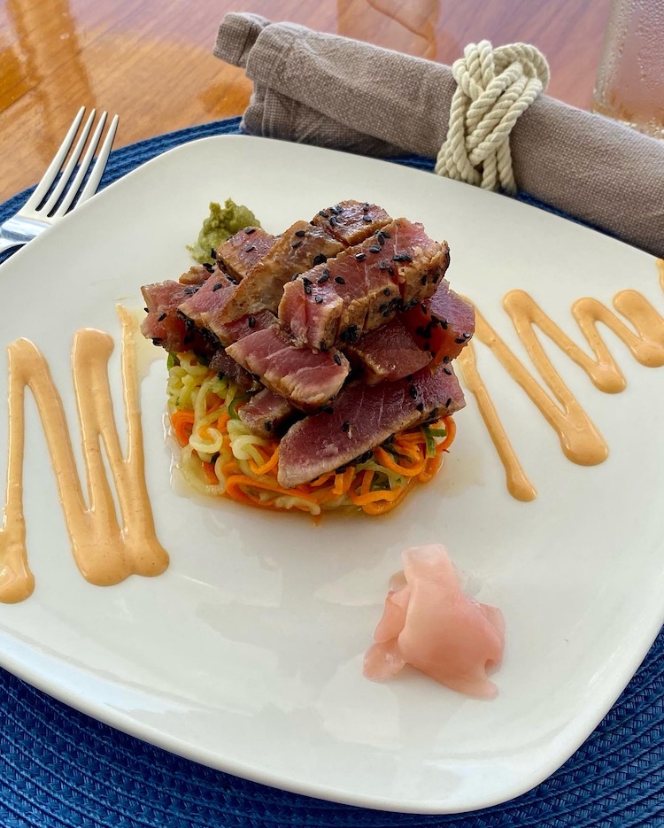 Tuna prepared by Julia on the S-Y SOUTHERN COMFORT