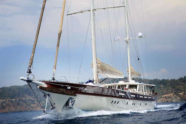 132ft Su Marine Yachts sailing yacht ZELDA operates in the East and the West Mediterranean
