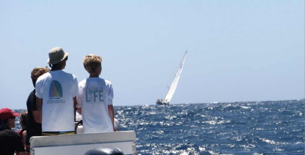 Kids Watching St.Thomas regatta in USVI