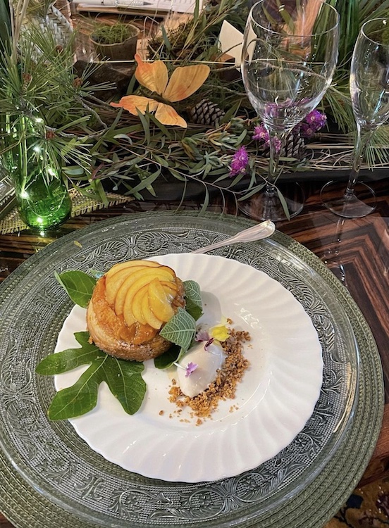 Apricot Tart w Cobnut Ice Cream by Mary San Pablo, chef of M-Y MARALA and 1st Place Winner in the 51 Meters at the MYBA Superyacht Chefs' Competition 2023 in Barcelona, Spain