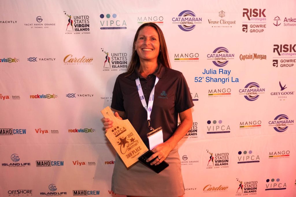 Julia Ray 3rd place winner in USVI "Bring the Heat!" Culinary Competition 2023 with one of her prizes.