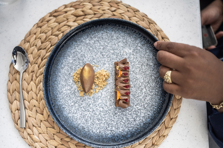 Spicy brownie dessert by Overall Winner in USVI Culinary Competition 2023: Top Yacht Chef Paula Milovac of sailing catamaran Barefeet Retreat