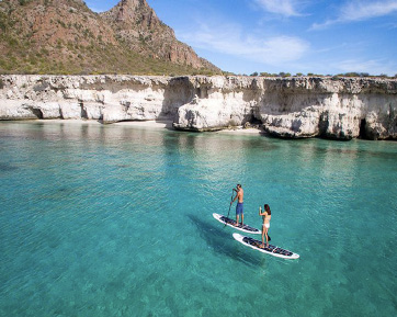 Standup paddleboarding in the Sea of Cortez, on the activities offered by luxury motor yacht LADY KATANA.jpg
