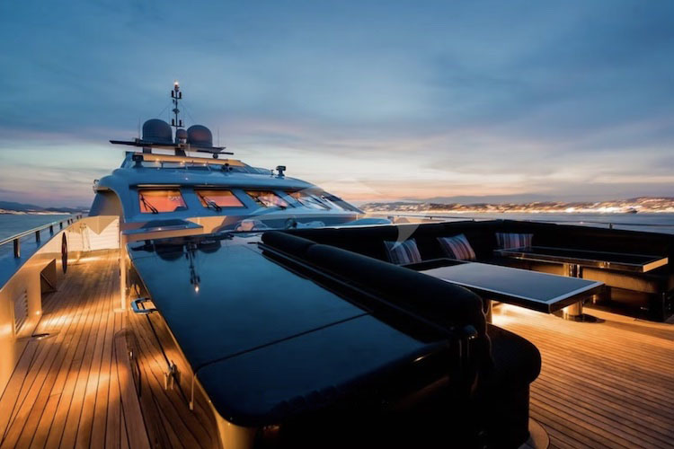 145ft Heesen motor yacht BLISS operates in the East Mediterranean, West Mediterranean and Africa