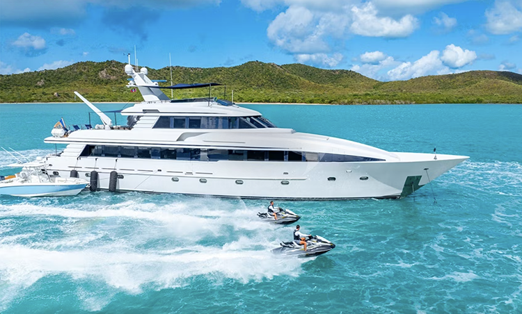 132ft Northcoast motor yacht EALU operates in the Caribbean and East Coast United States